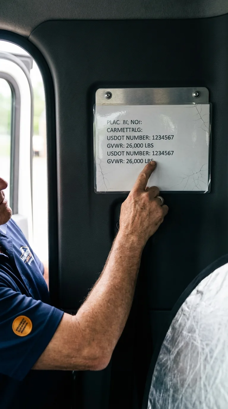USDOT licensing placard verification in Hawkinsville